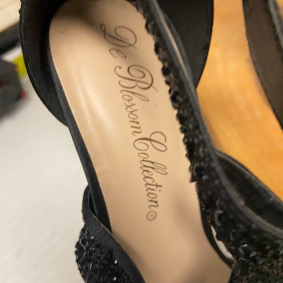 De Blossom Collection PRINCESS Blinged Jeweled Cut Out Stiletto Formal Heels - Picture 6 of 14